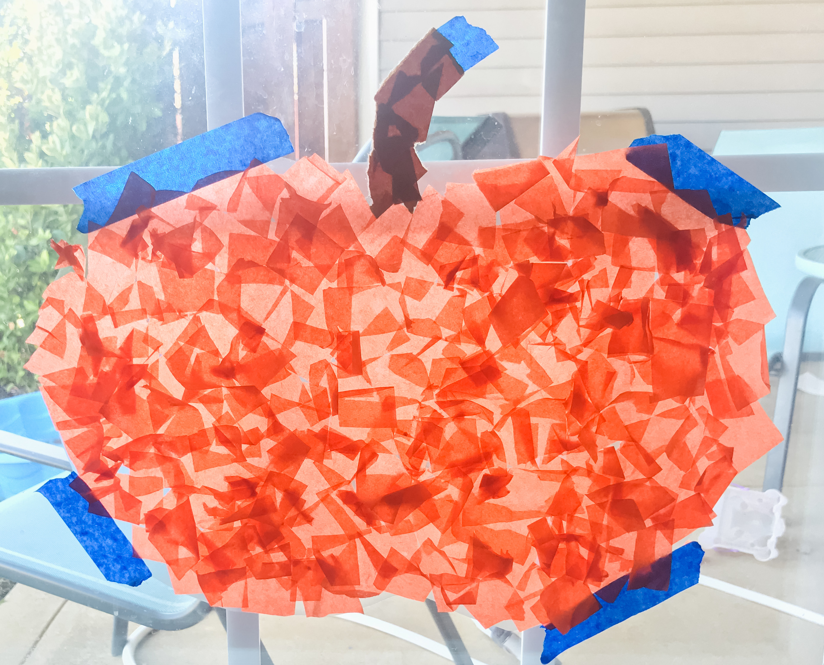 DIY Tissue Paper Pumpkin Treat Bags