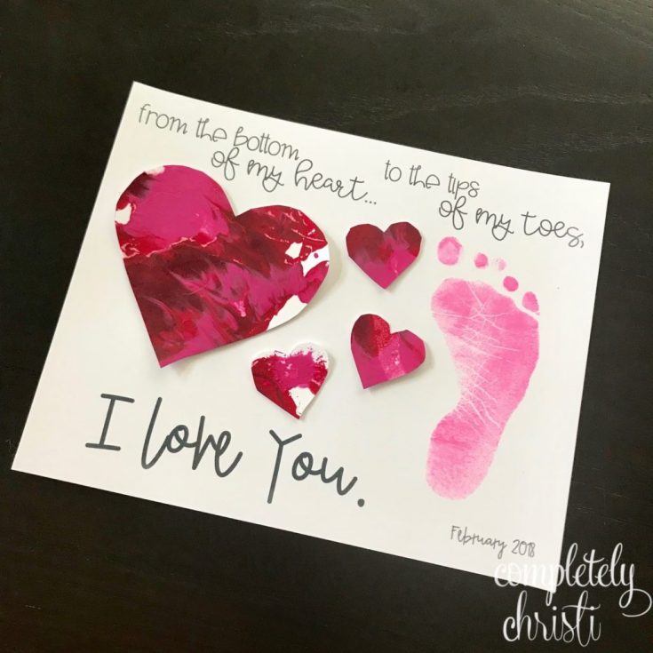 Valentine Footprint Craft for Early Learners